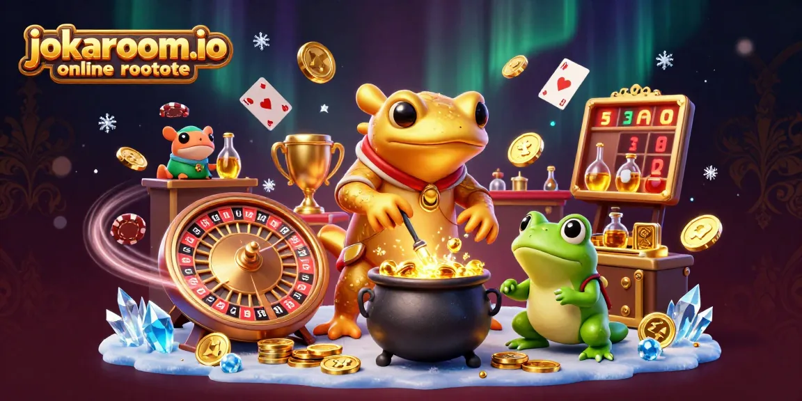 Experience dynamic gameplay and winning strategies with jokaroom.io online roulette in a colorful casino scene.